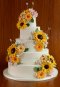 Elegantly Iced Custam cakes Wedding cake
