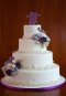 Elegantly Iced Custam cakes Wedding cake