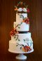 Elegantly Iced Custam cakes Wedding cake