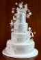 Elegantly Iced Custam cakes Wedding cake