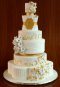 Elegantly Iced Custam cakes Wedding cake