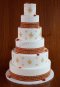 Elegantly Iced Custam cakes Wedding cake