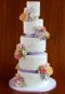 Elegantly Iced Custam cakes Wedding cake