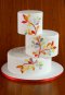 Elegantly Iced Custam cakes Wedding cake