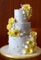 Elegantly Iced Custam cakes Wedding cake