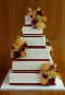 Elegantly Iced Custam cakes Wedding cake