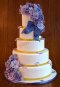 Elegantly Iced Custam cakes Wedding cake