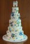 Elegantly Iced Custam cakes Wedding cake