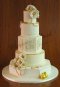 Elegantly Iced Custam cakes Wedding cake