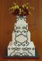 Elegantly Iced Custam cakes Wedding cake