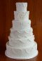 Elegantly Iced Custam cakes Wedding cake