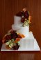 Elegantly Iced Custam cakes Wedding cake